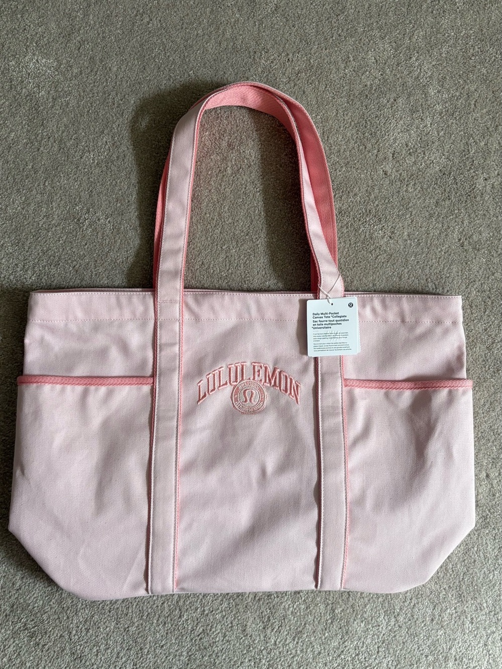 Lululemon NWT Daily Multi-Pocket Canvas Tote *Collegiate